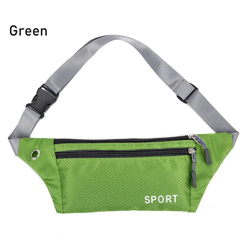 1pc Professional Running Zip Bag Waterproof Sports Chest Shoulder Bags Belt Bum Pouch Unisex Waistbag Hiking Outdoor Accessories