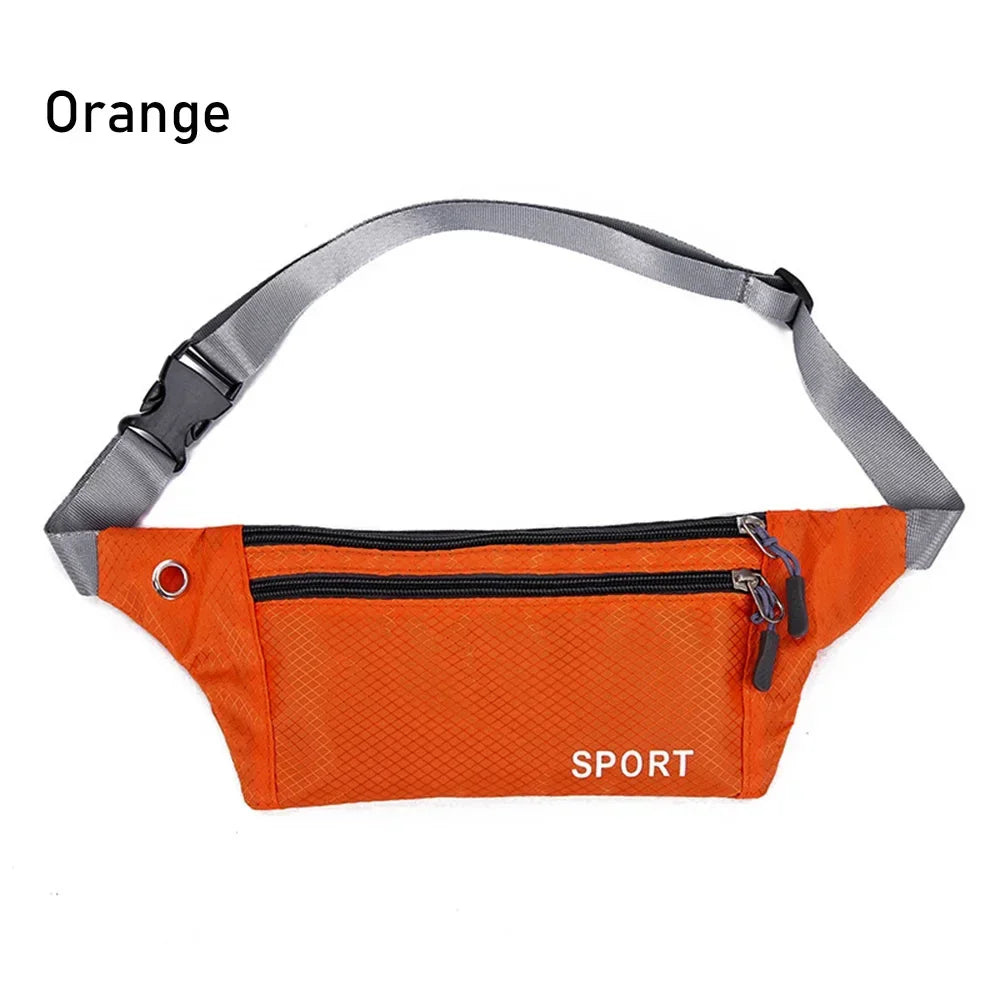 1pc Professional Running Zip Bag Waterproof Sports Chest Shoulder Bags Belt Bum Pouch Unisex Waistbag Hiking Outdoor Accessories