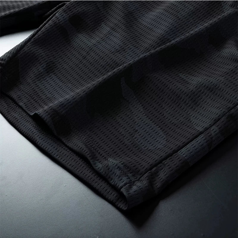 SONECHOKI Running Shorts Men Camouflage Basketball Sport Gym Mesh Breathable Shorts Fitness Training Workout Bottom Male Casual