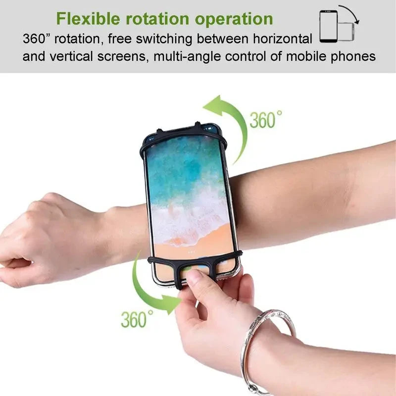 Mobile Phone Universal Wrist Phone Holder 360 Rotation Cradle Wristband Outdoor Gym Running Suitable for Mobile Phone