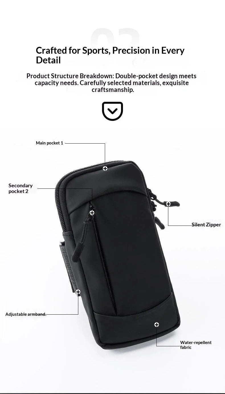 Homefish Running Armband Bag Phone Case Universal Sports Armband Arm Pouch Phone Holder Mobile Waterproof Wrist Band