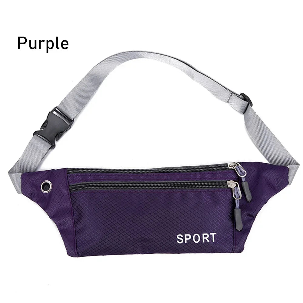 1pc Professional Running Zip Bag Waterproof Sports Chest Shoulder Bags Belt Bum Pouch Unisex Waistbag Hiking Outdoor Accessories