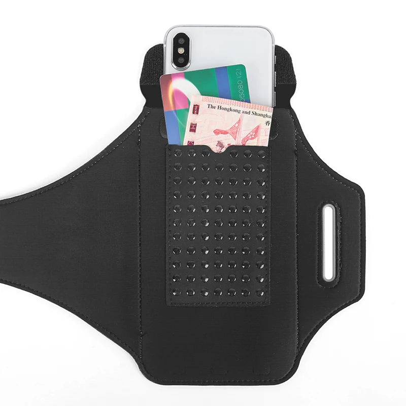 HAISSKY Running Sport Armbands For iPhone 17 16 15 14 13 Pro Max 15 Plus 16e 17 Air Samsung S25Ultra Zipper Pocket Arm Bag Pouch