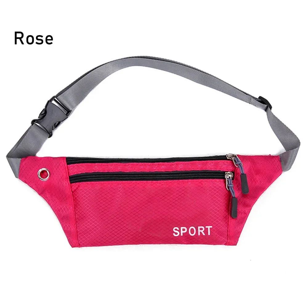 1pc Professional Running Zip Bag Waterproof Sports Chest Shoulder Bags Belt Bum Pouch Unisex Waistbag Hiking Outdoor Accessories