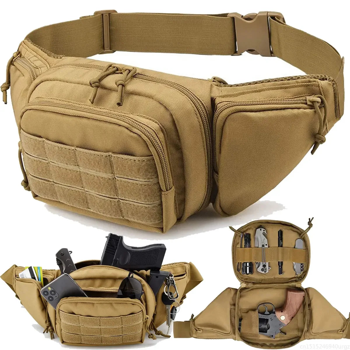 Tactical Waist Pack Outdoor Hiking  Waist Bag Running Sports Functional Bag Cycling Bag Bum Bag Multi-functional Tool Shoulder